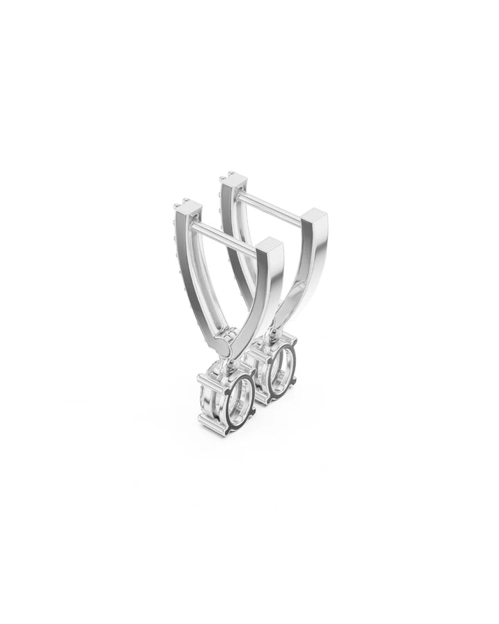 18K White Gold Vermeil May Dangle & Drop Oval Moissanite Earrings in 925 Sterling Silver by Carat For You