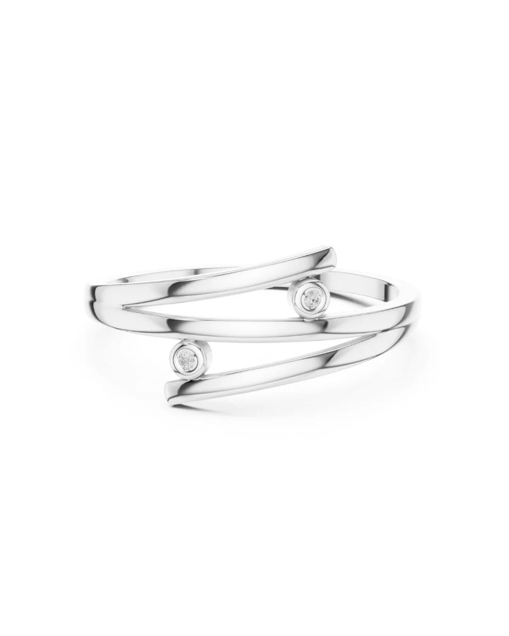 18K White Gold Vermeil Noor Wrap Band Ring Video