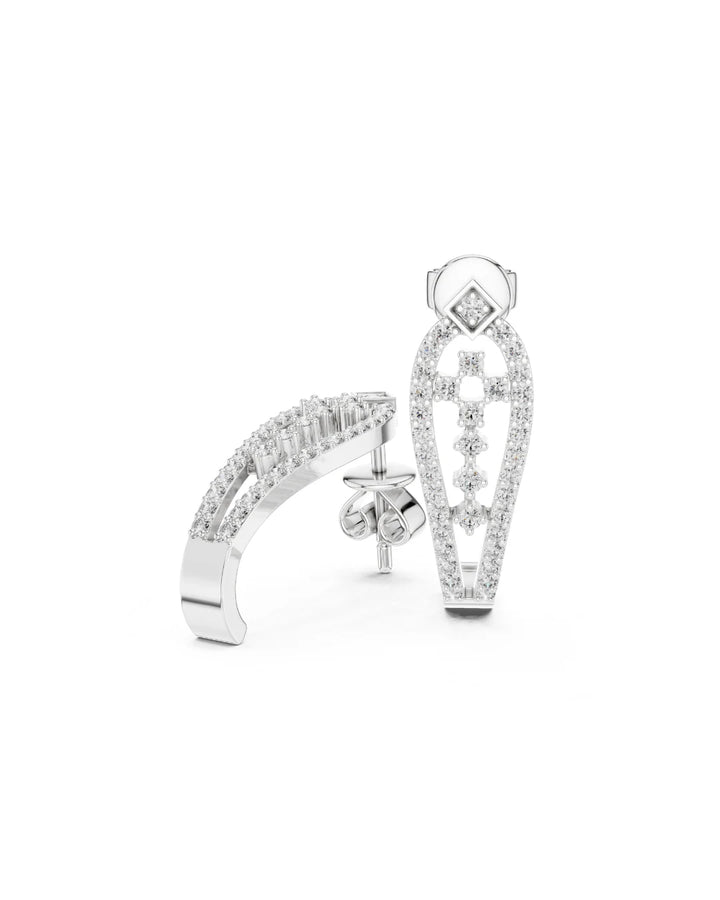 18K White Gold Vermeil Seraphine Moissanite Earrings