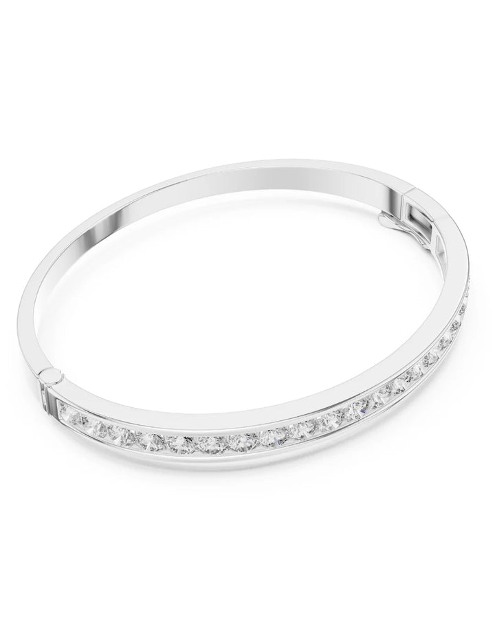 18K White Gold Vermeil Zoey Eternity Moissanite Bangle Bracelet in 925 Sterling Silver by Carat For You