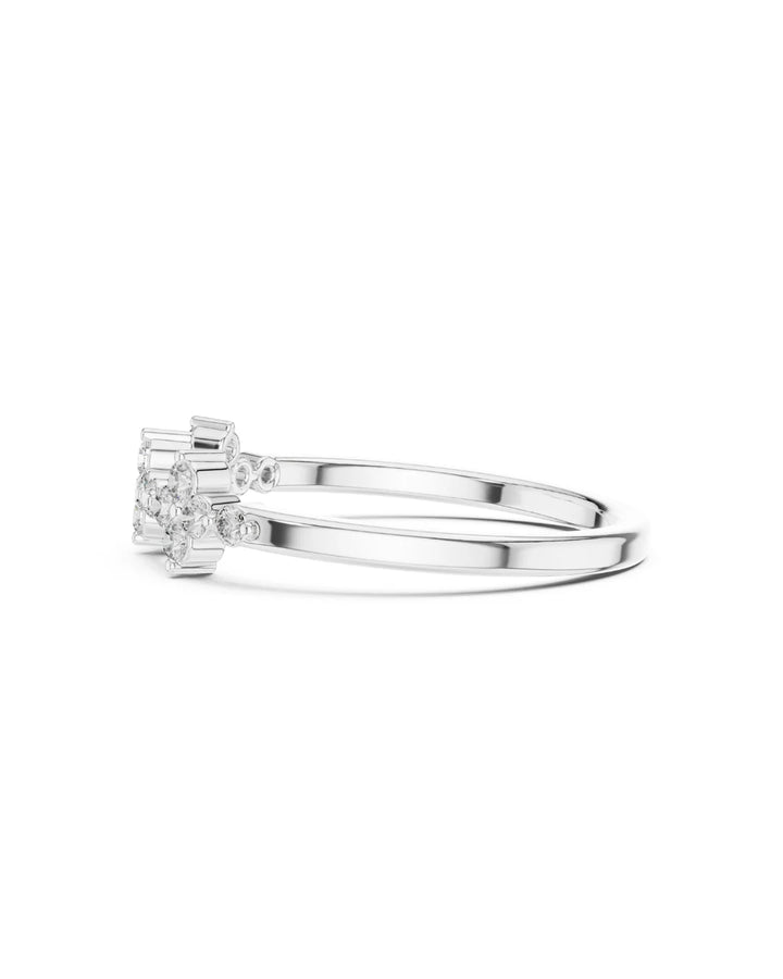 18K Yellow Gold Ema Dainty Moissanite Ring - 925 Sterling Silver by Carat For You