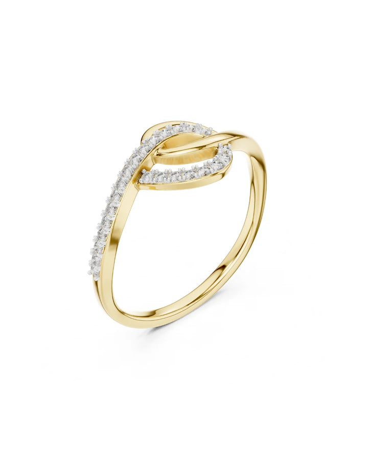 18K Yellow Gold Vermeil Amara Moissanite Knot Infinity Ring Video