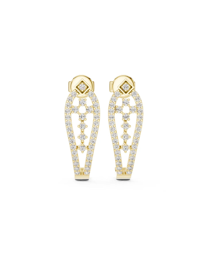 18K Yellow Gold Vermeil Seraphine Moissanite Earrings