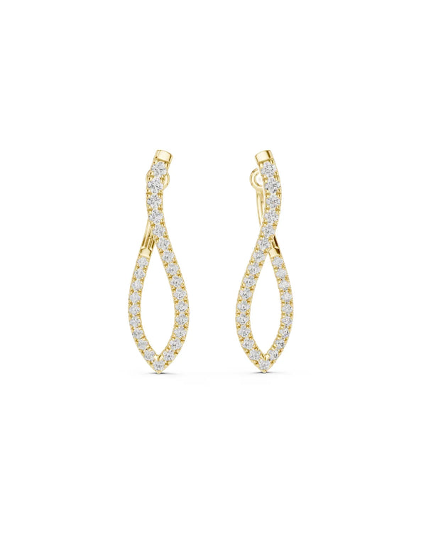 Aanchal Infinity Moissanite Hoop Earrings - 925 Sterling Silver