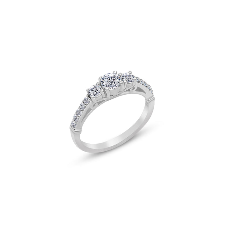 Eternal Trilogy Moissanite Engagement Ring - Carat For You