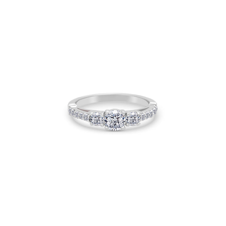 Eternal Trilogy Moissanite Engagement Ring - Carat For You