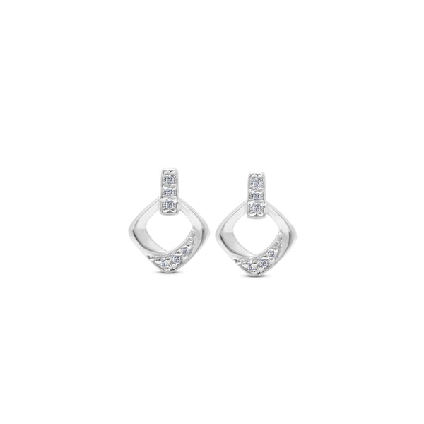 Open-Frame Moissanite Stud Earrings