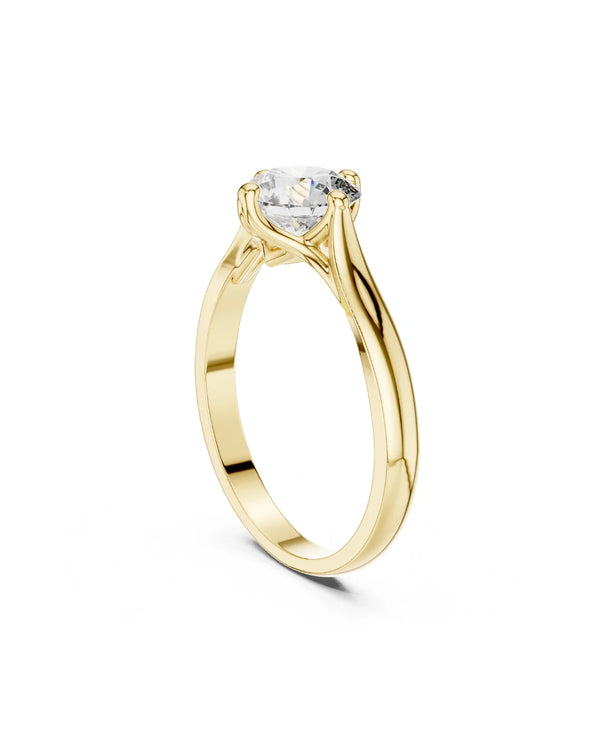 Aera Lift Unique Shank Moissanite Solitaire Ring