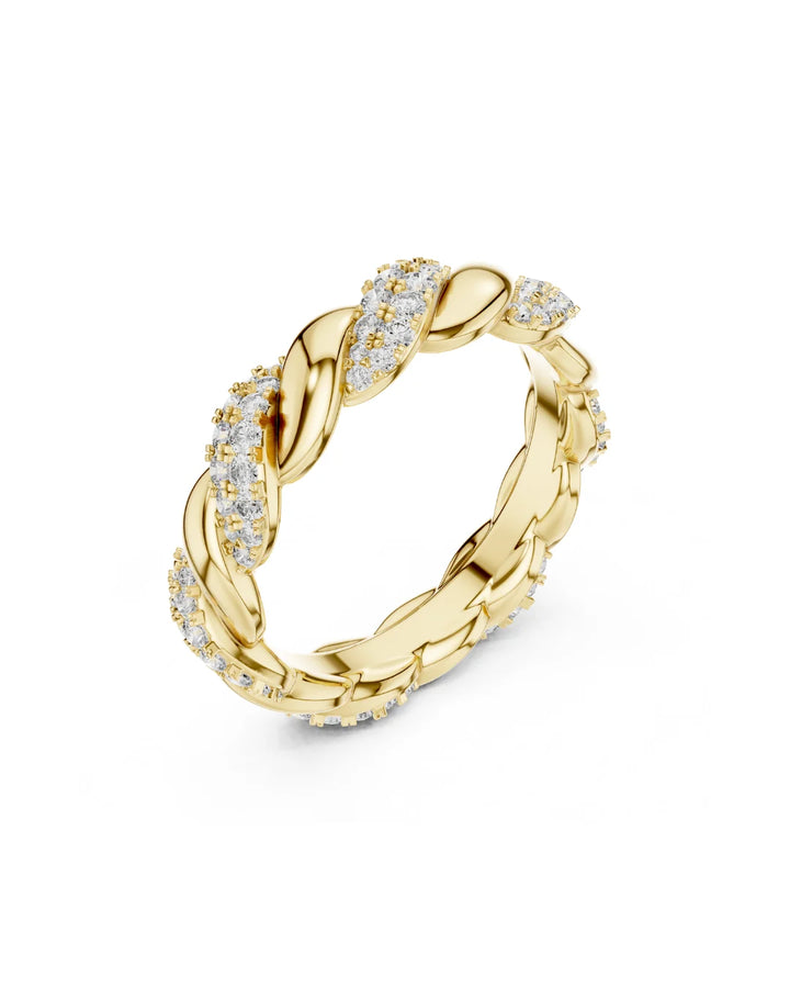 Aurelia Braided Moissanite Eternity Band Ring