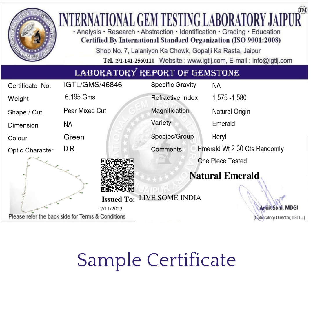 Authentic Lab Tested Certificate by Carat For You