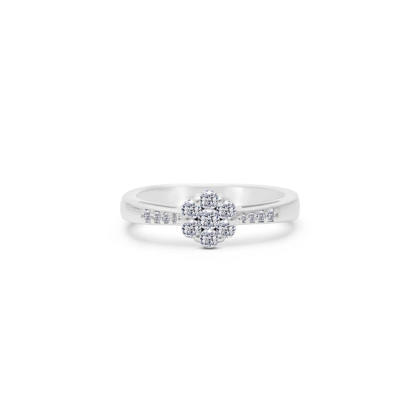 Dazzling Floral Moissanite Ring by Carat For You on White Background