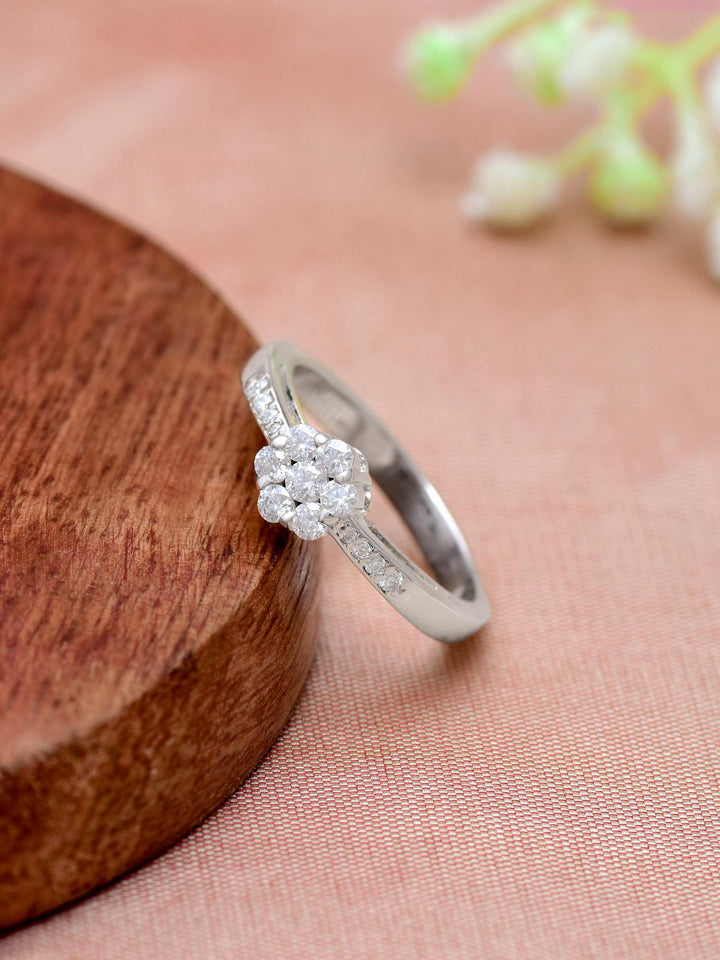 Dazzling Floral Moissanite Ring by Carat For You on creative background