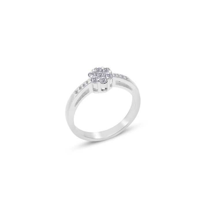 Dazzling Floral Moissanite Ring by Carat For You on White Background