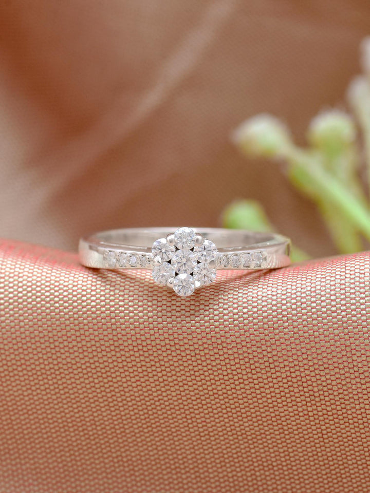 Dazzling Floral Moissanite Ring by Carat For You on creative background