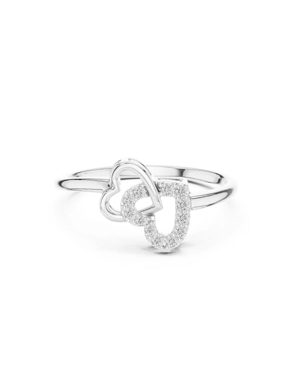 Dua Entwined Hearts Moissanite Ring