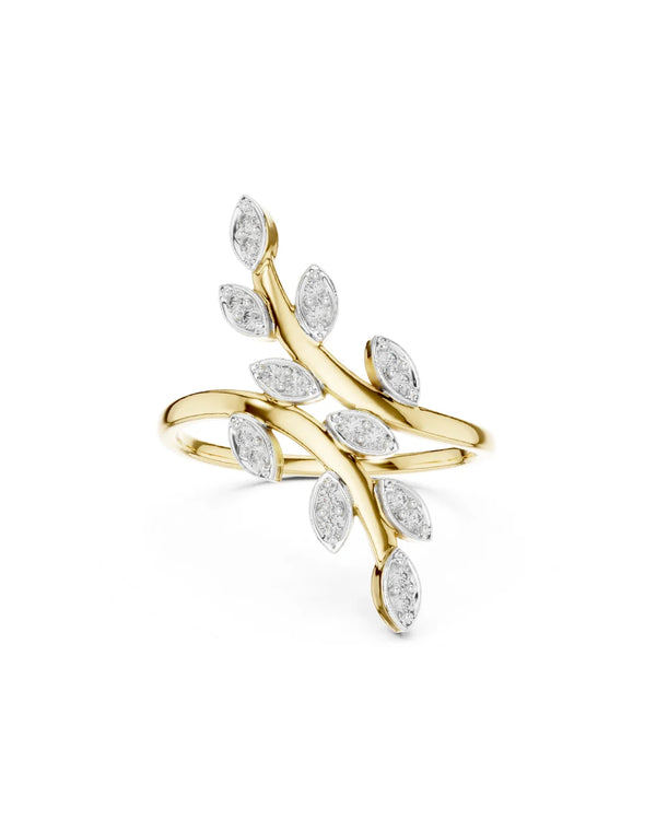Elena Leaf Vine Moissanite Statement Ring