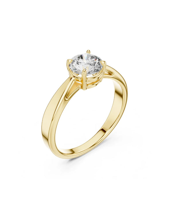 Eleve Classic Moissanite Solitaire Engagement Ring