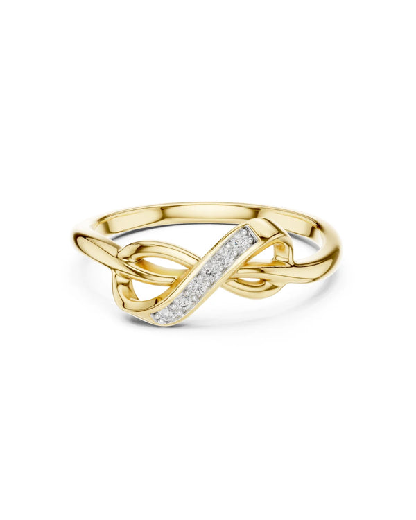 Elora Infinity Twist Moissanite Ring 