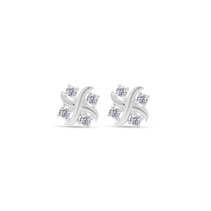 Eternal Grace Moissanite Stud Earrings by Carat For You on white background