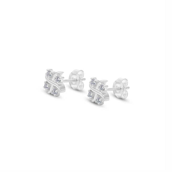 Eternal Grace Moissanite Stud Earrings by Carat For You on white background