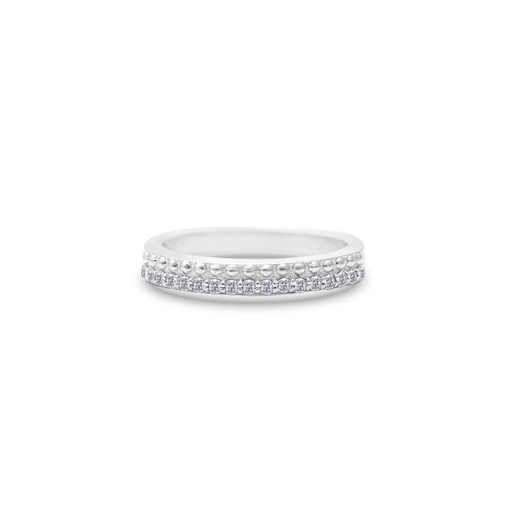 Eternal Spark Moissanite Band Ring by Carat For you on a white background