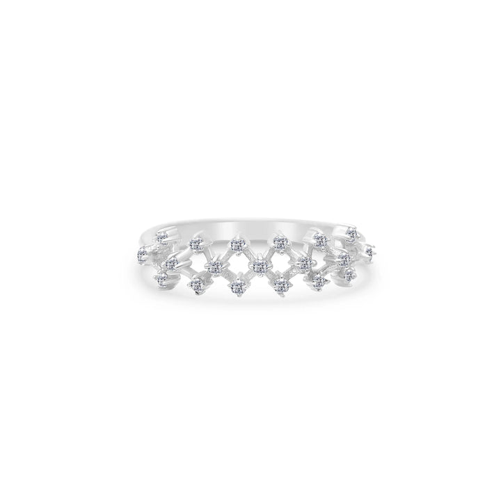 Ethereal Cluster Moissanite Ring by carat For You on White backround