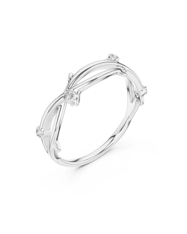 Evelyn Connected Roots Moissanite Ring