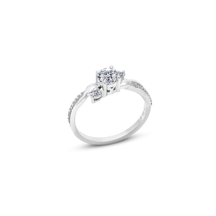 Flower & Leaf Inspired Moissanite Statement Ring by Carat For You on white background