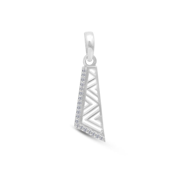 Geometric Tower Inspired Moissanite Pendant by Carat For You on a White Background