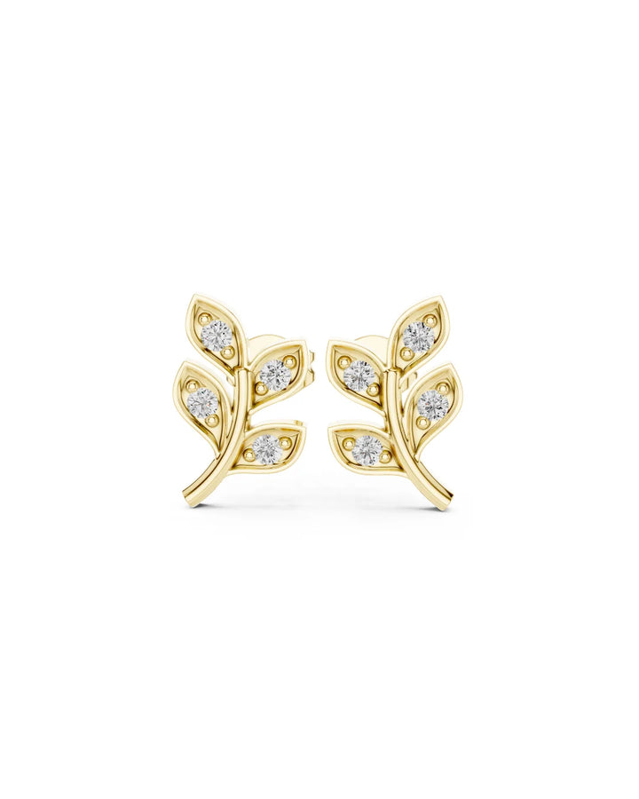 Gia Floral Moissanite Stud Earrings - 925 Sterling Silver