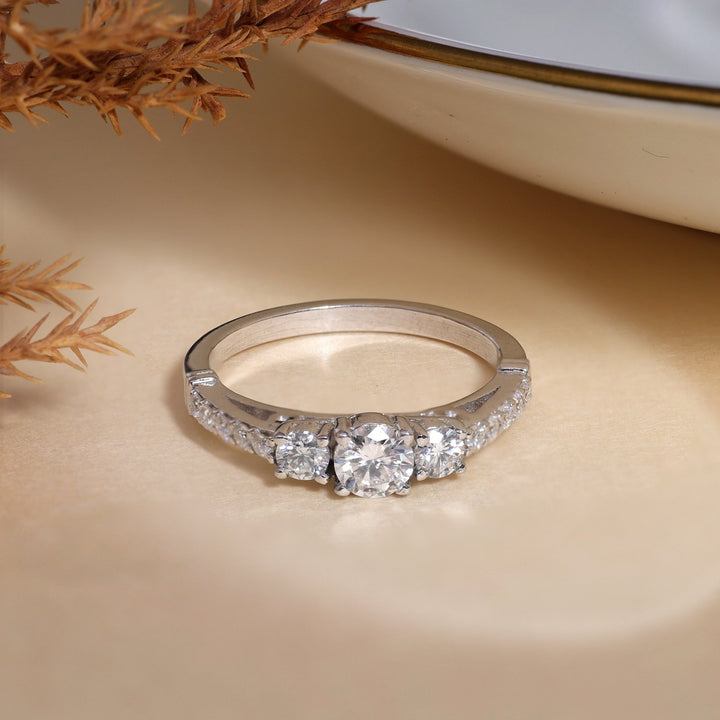 Eternal Trilogy Moissanite Engagement Ring - Carat For You