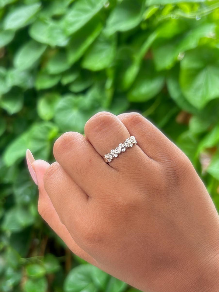 Indian Model wearing Eternal Harmony Moissanite Statement Ring by Carat For You