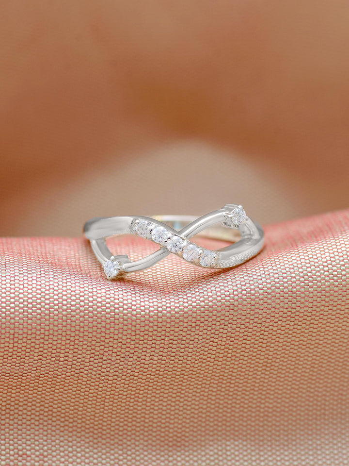 Infinity Love Moissanite Ring by carat For you on creative background