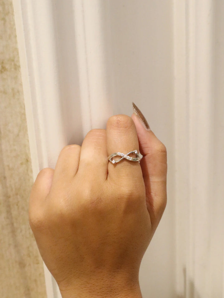 Infinity Love Moissanite Ring - 925 Sterling Silver by Carat For You