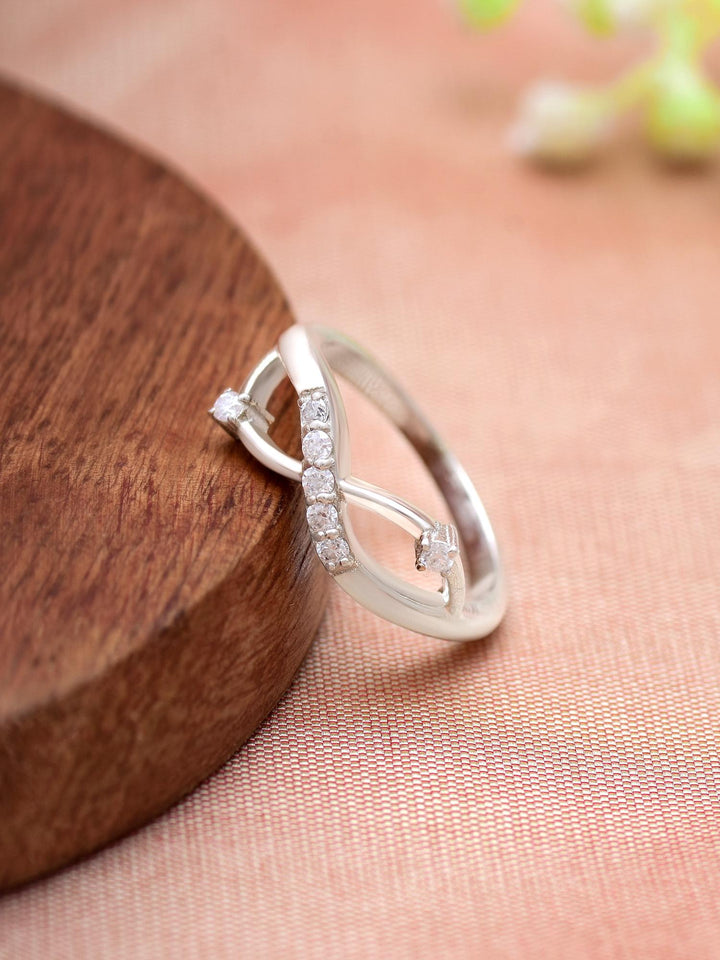 Infinity Love Moissanite Ring by carat For you on creative background