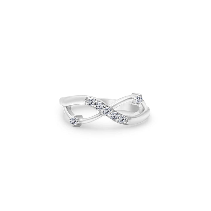 Infinity Love Moissanite Ring by carat for you on white background