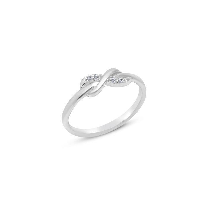 Infinity Minimalist Moissanite Ring by carat for you in white background