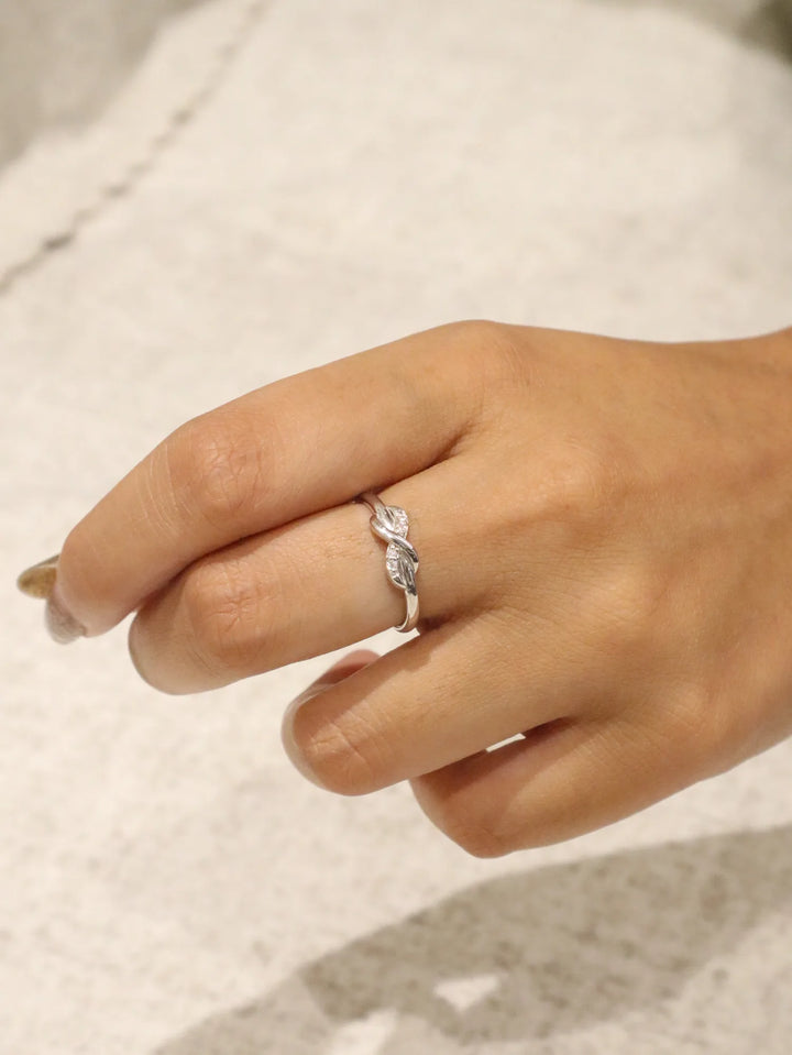 Infinity Minimalist Moissanite Ring