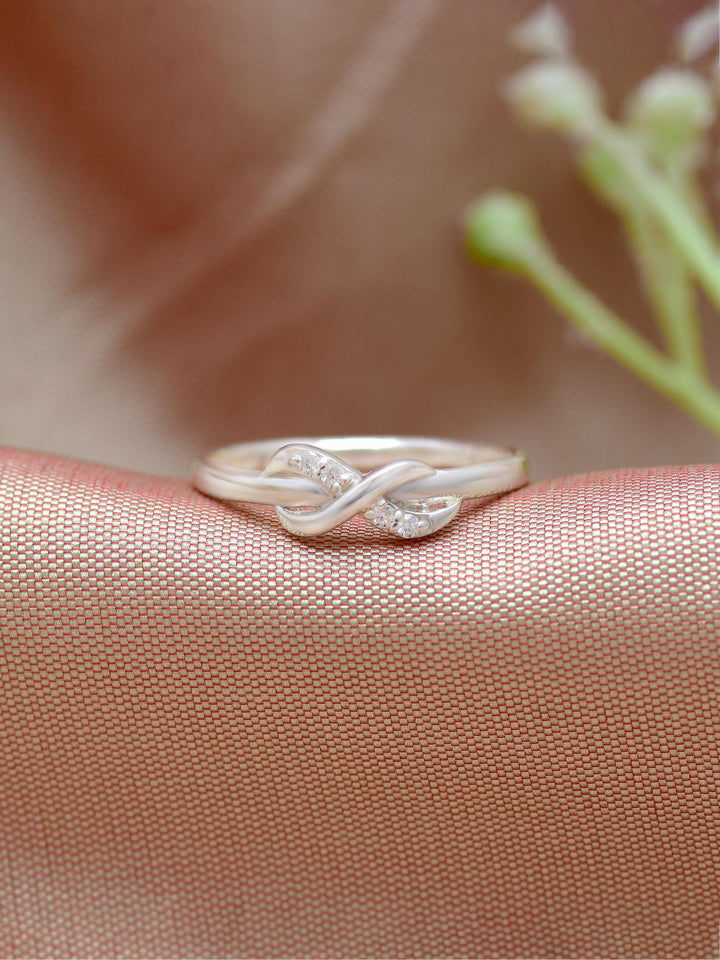 Infinity Minimalist Moissanite Ring by carat for you on creative background