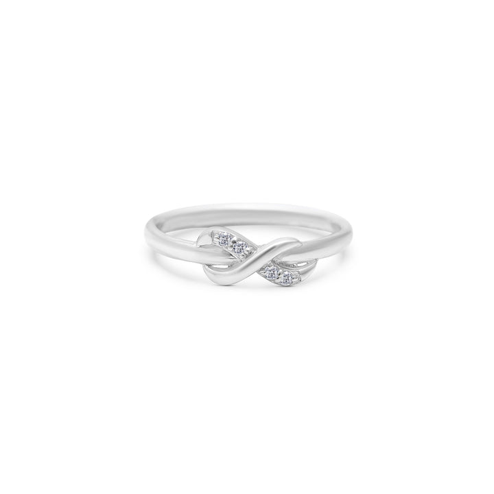 Infinity Minimalist Moissanite Ring by carat for you in white background