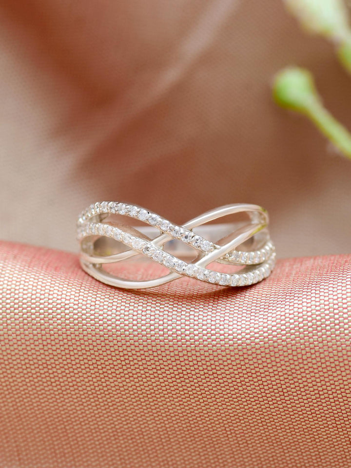  Interwoven Moissanite Statement Ring by Carat For You on creative background