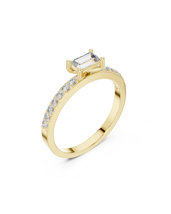 Lia Moissanite Solitaire Ring - 925 Sterling Silver