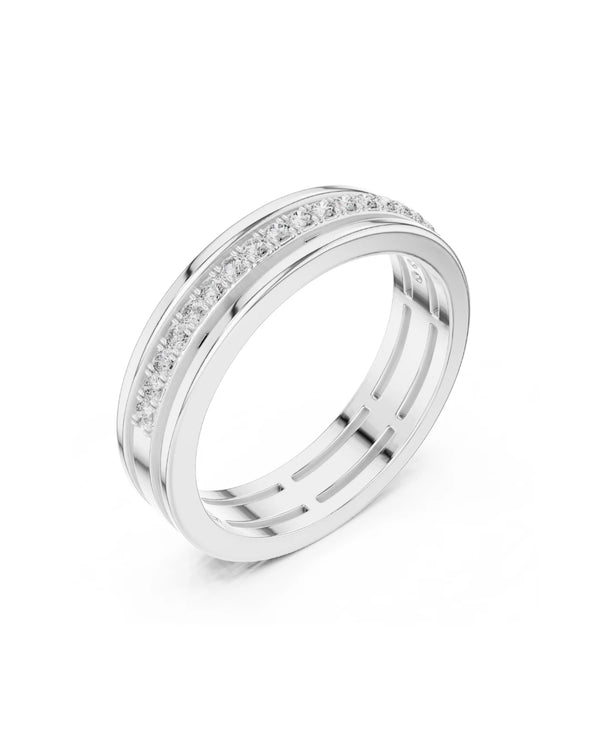Liora Channel Moissanite Band Ring