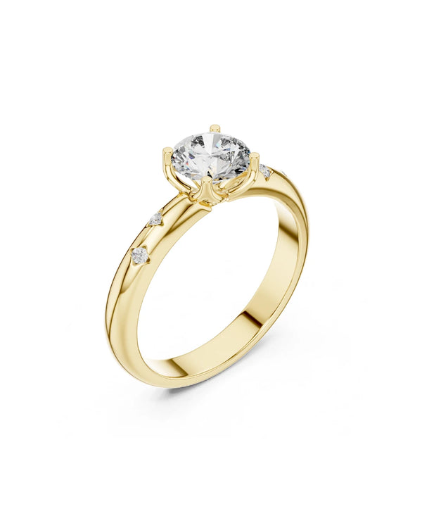 Mia Moissanite Statement Solitaire Engagement Ring