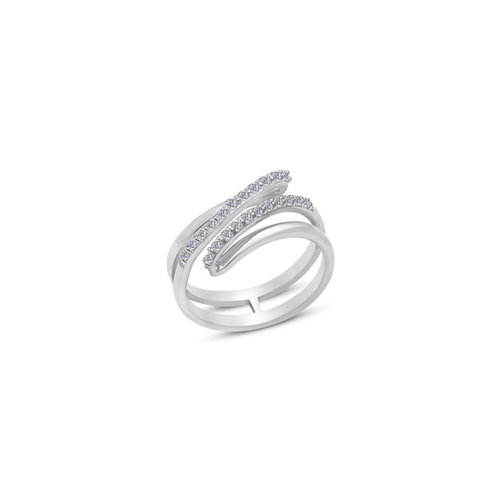 Modern Twist Moissanite Statement Ring by Carat For You on White background