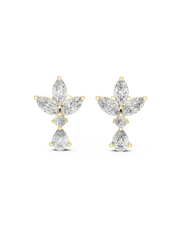 Noelle Petal Marquise & Pear Moissanite Earrings
