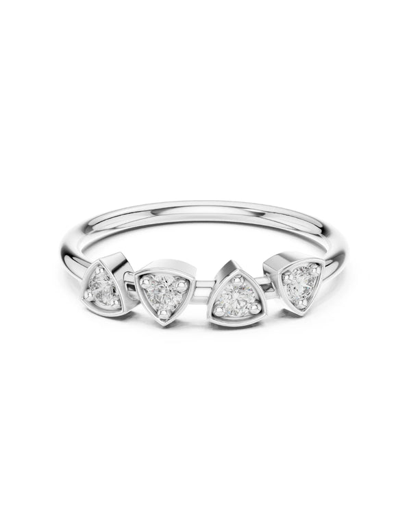 Nova Trillion Bezel Moissanite Ring