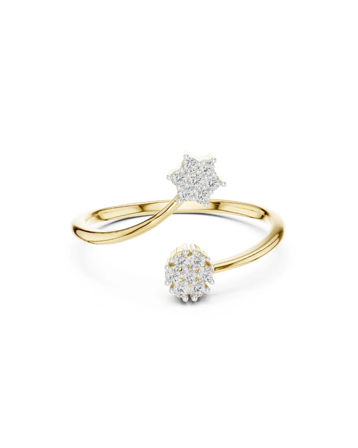 Orion Star & Moon Moissanite Open Band