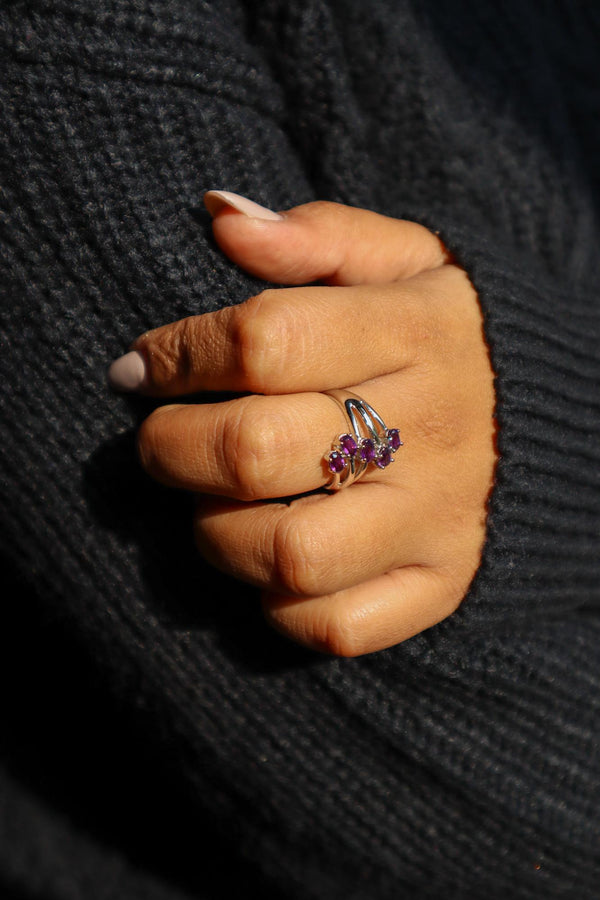 Amethyst Statement Cocktail Ring