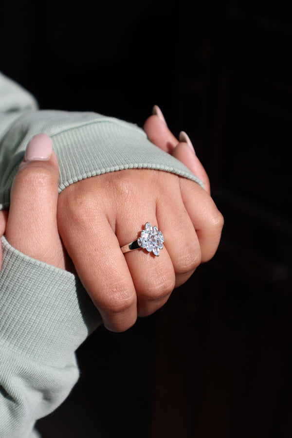 Blue Topaz Designer Statement Ring
